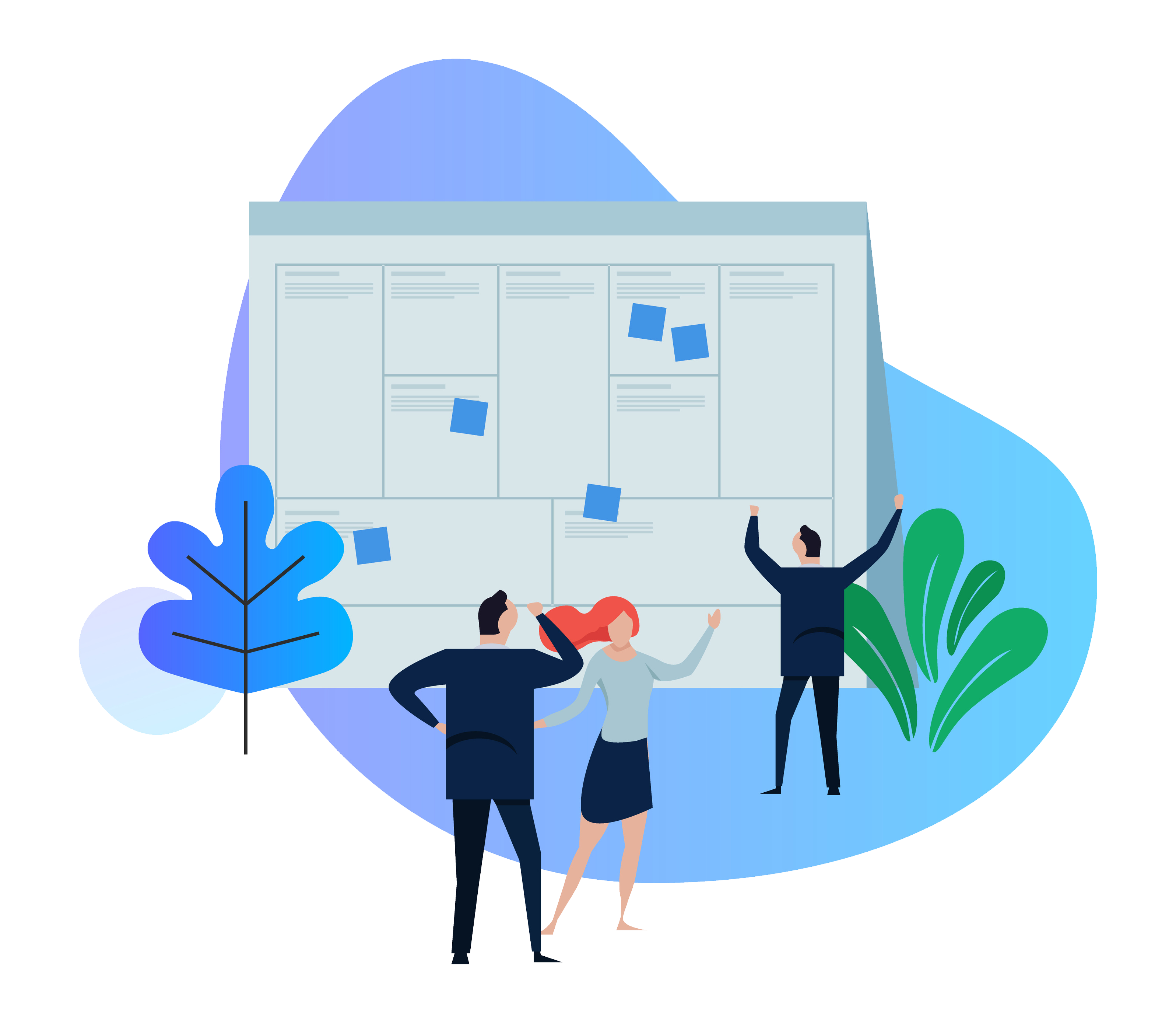 Business canvas illustration