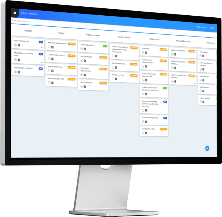 Computer showing application development